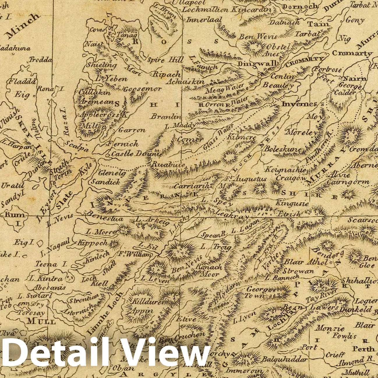 Scotland - River Map, 1812 - Historical Map Print