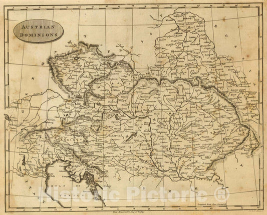 Historic Map : 1812 Austrian Dominions. - Vintage Wall Art