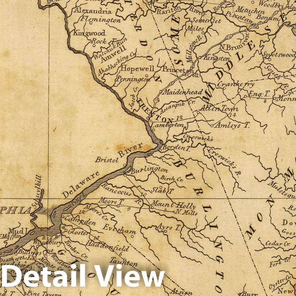 Historic Map : 1812 New Jersey. - Vintage Wall Art