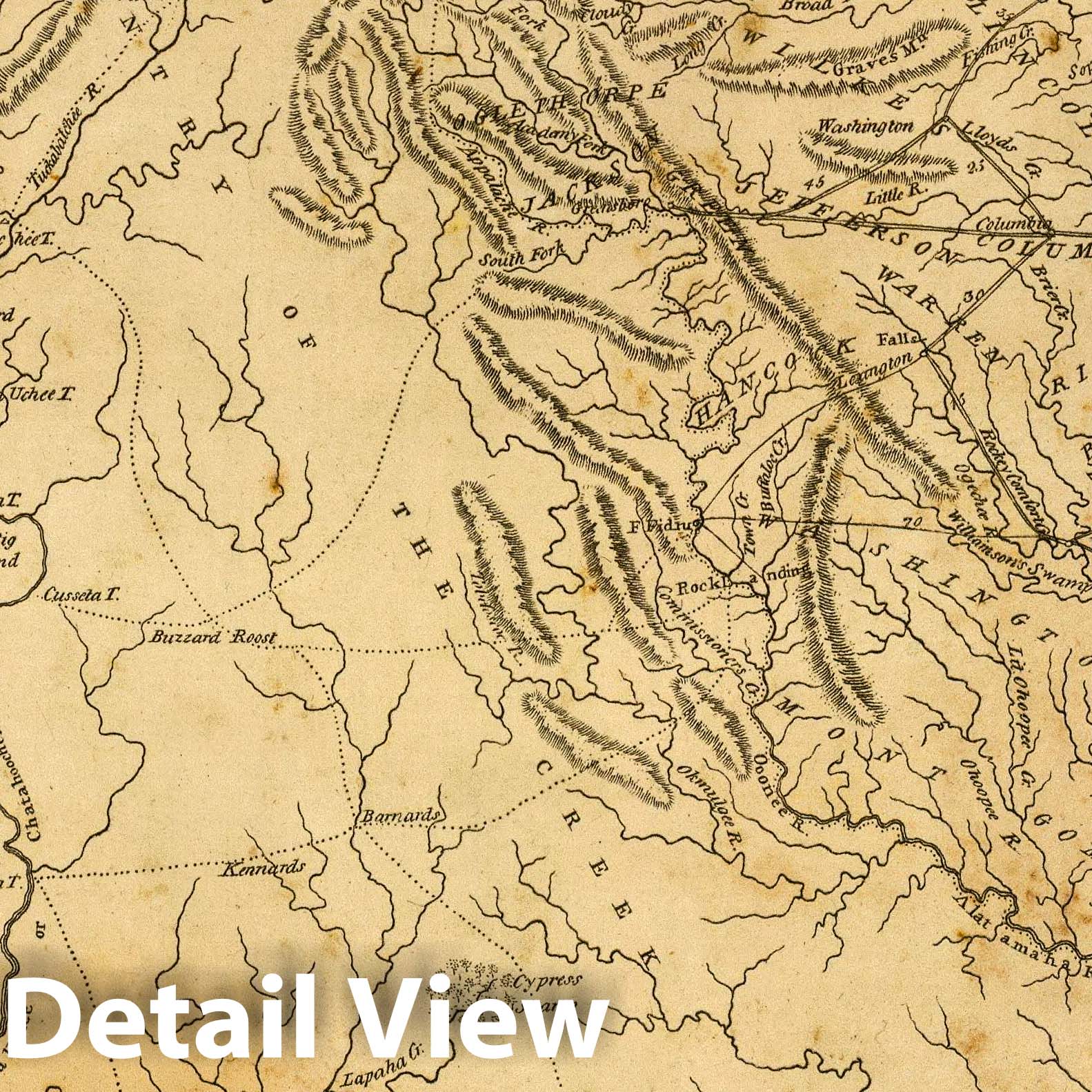 Historic Map : 1812 Georgia. - Vintage Wall Art