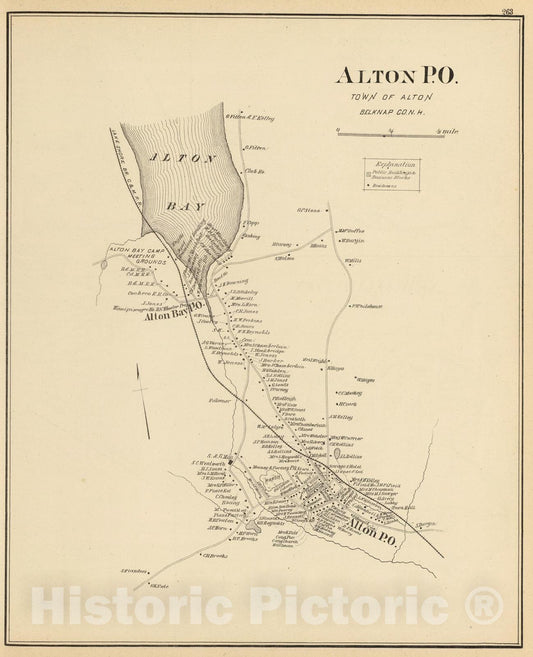 Alton, Belknap County, New Hampshire - Railroad Map, 1892