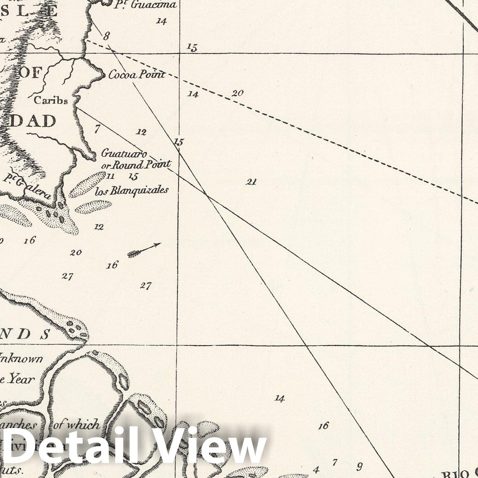 Northern Coast of South America: Orinoco-Essequibo Region - Nautical Chart, 1792