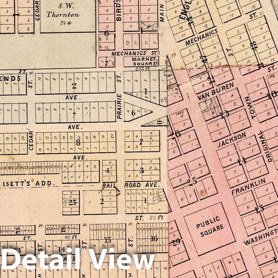 Wapello, Louisa County, Iowa - Property Map, 1874