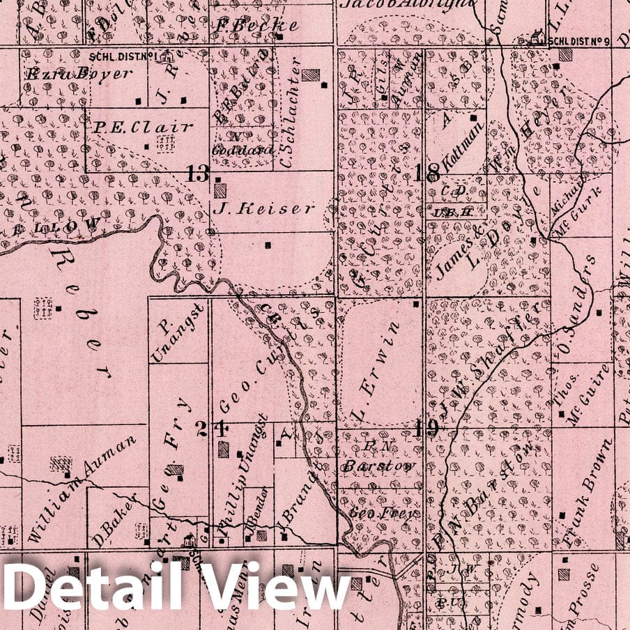Kent Township - Property Map, 1871 - Stephenson County Illinois