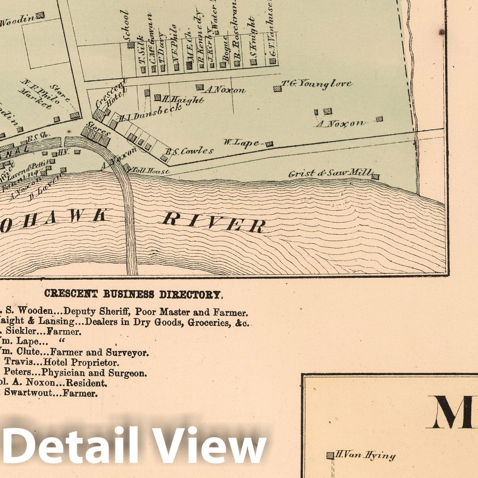 Crescent, Jonesville, West Charlton, Malta, New York - Property Map, 1866