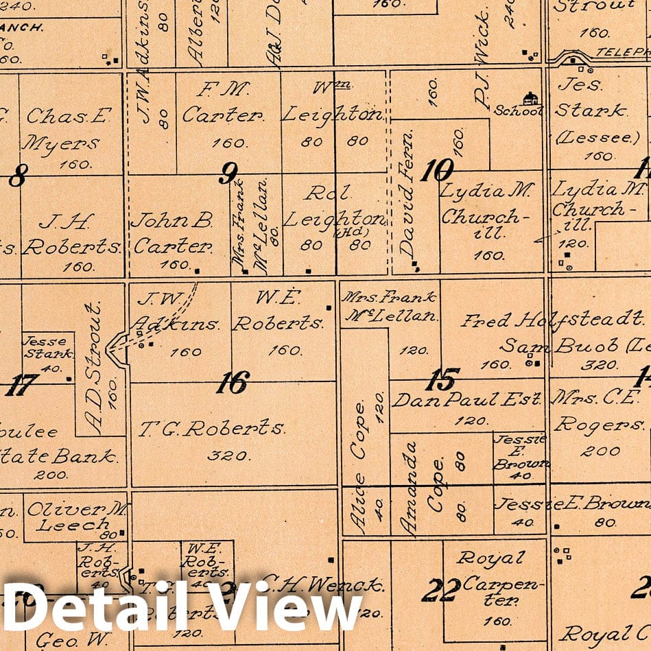 Douglas County Washington - Property Map, 1915 - Historical Atlas Reproduction