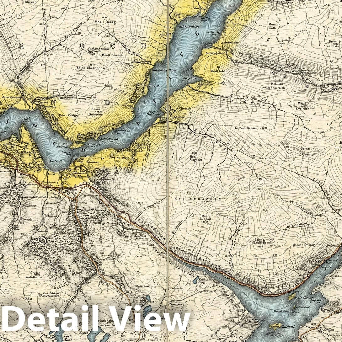 Oban, Scotland - Sheet 45, 1897 Ordnance Survey Topographic Map