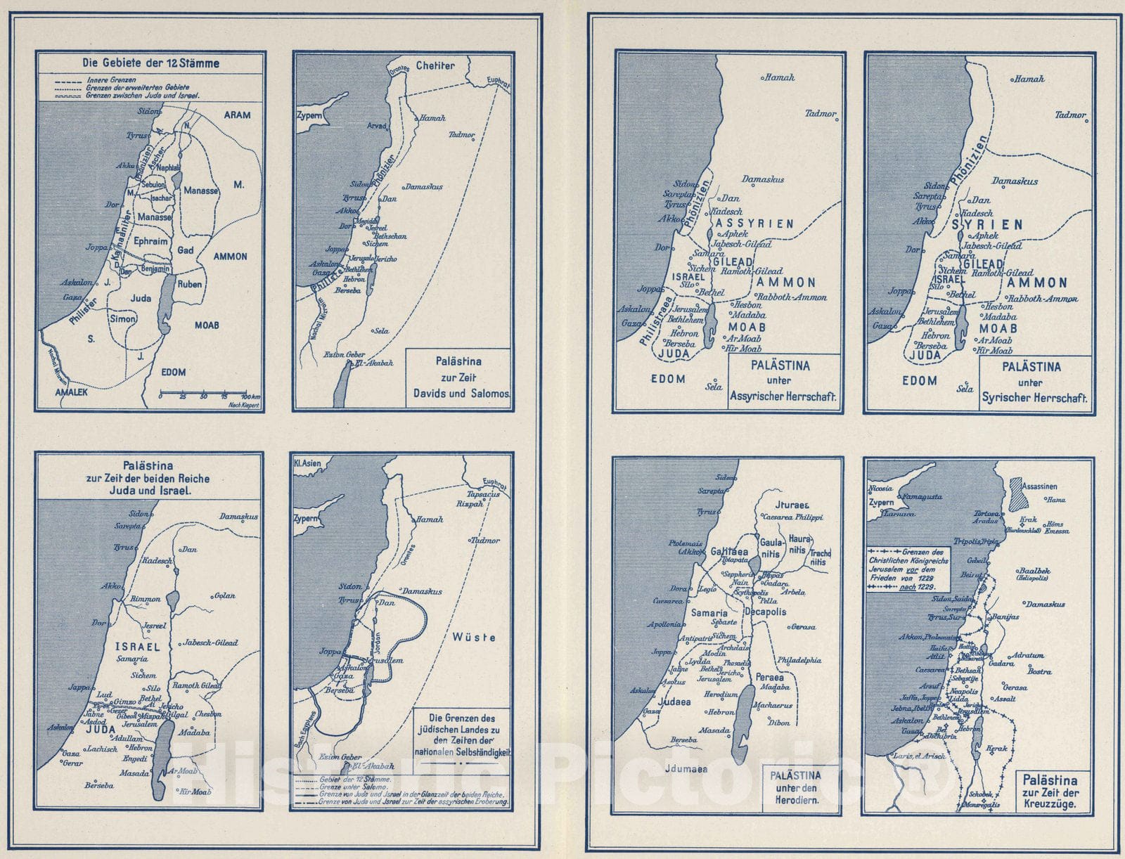 Historic Map : Israel, Holy Land 1926 Palaestina. v2 , Vintage Wall Art