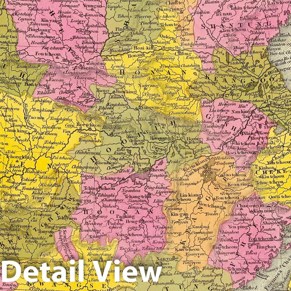 China, 1846 - Historical Map Print from Mitchell's Universal Atlas