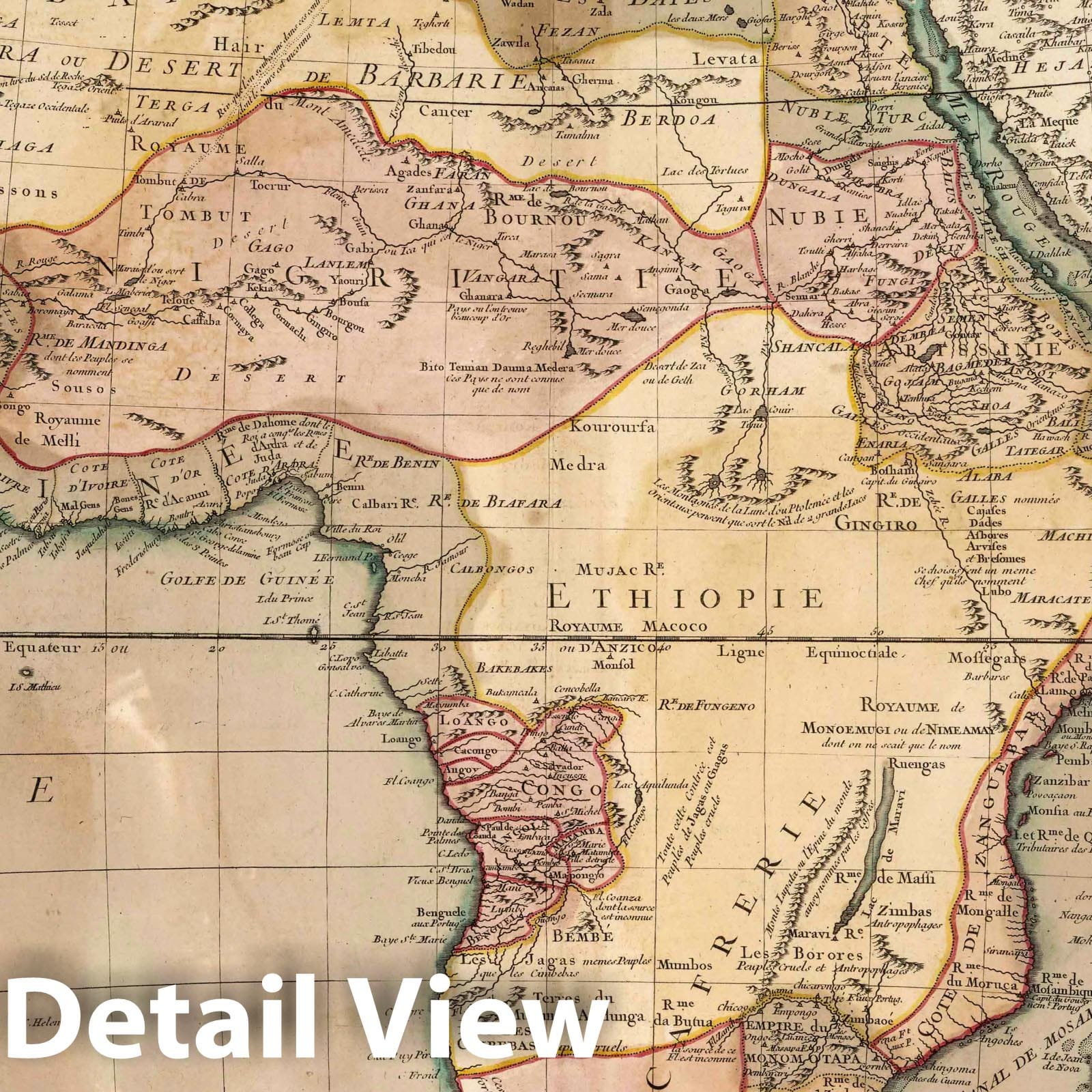 Africa and the Middle East - River Map, 1769 - Historical Map Print