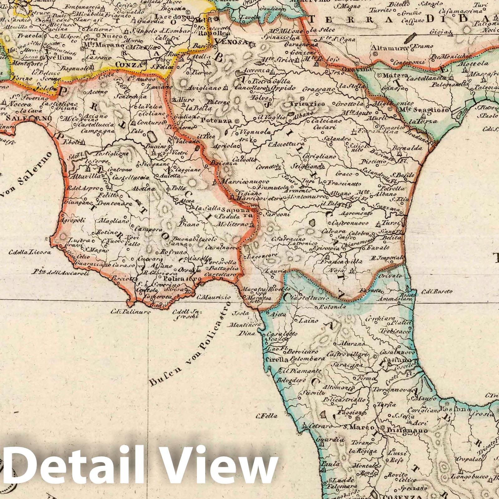 Kingdom of Naples, 1817 - Historical Map Print