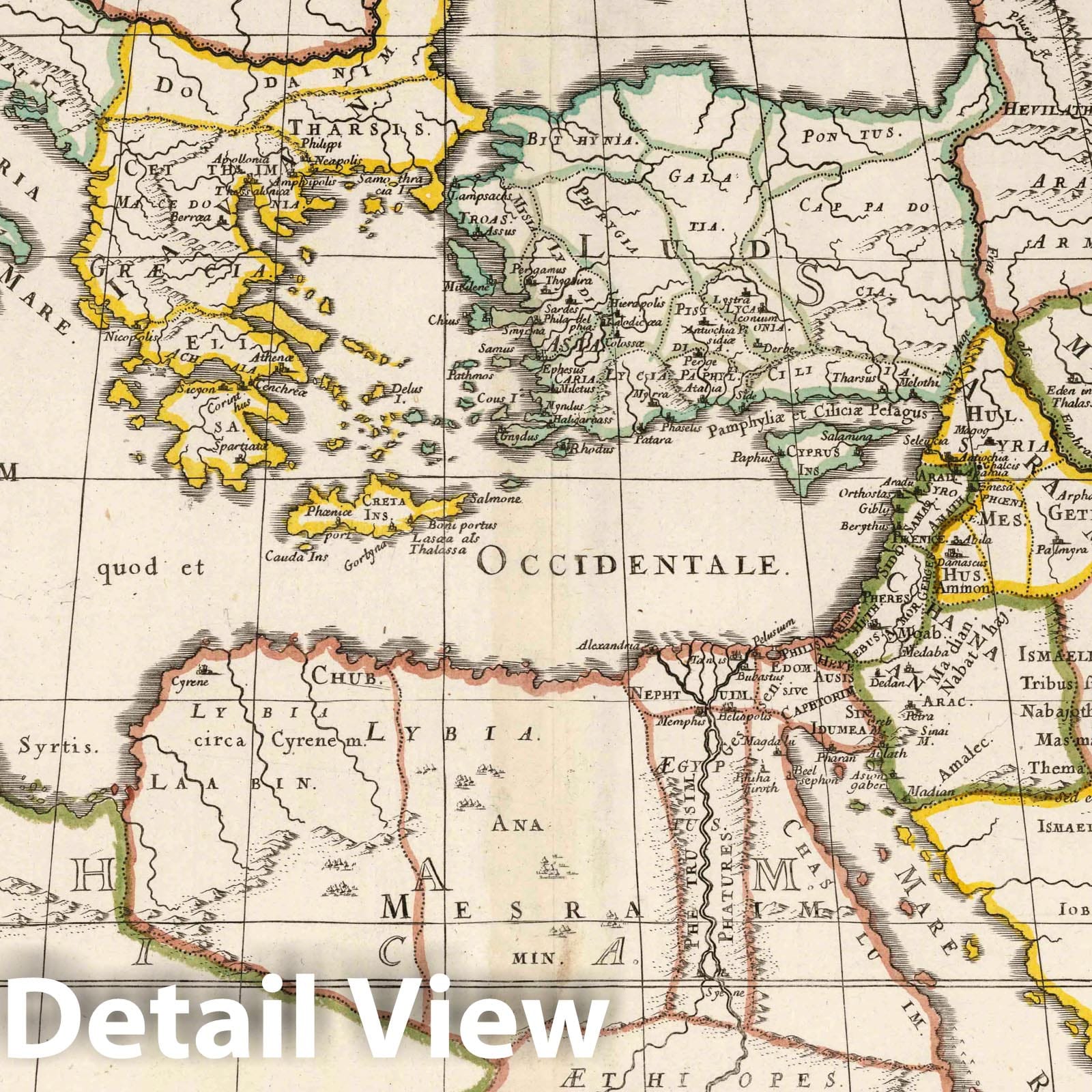 Geography of the Sacred from the Old and New Testament, 1697 - Historical Map Print