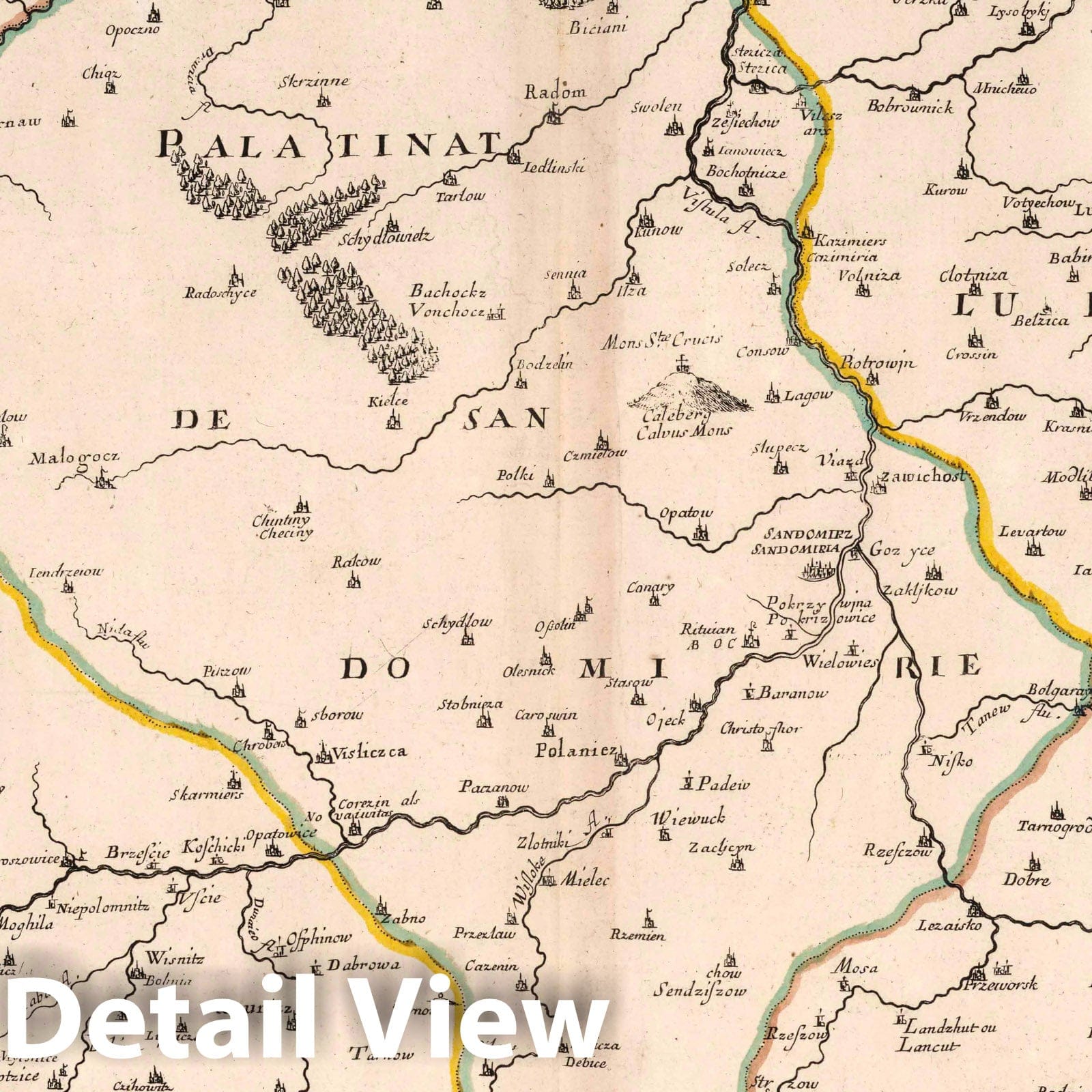 Upper Poland, 1666 - Historical Map Print from Sanson's Atlas