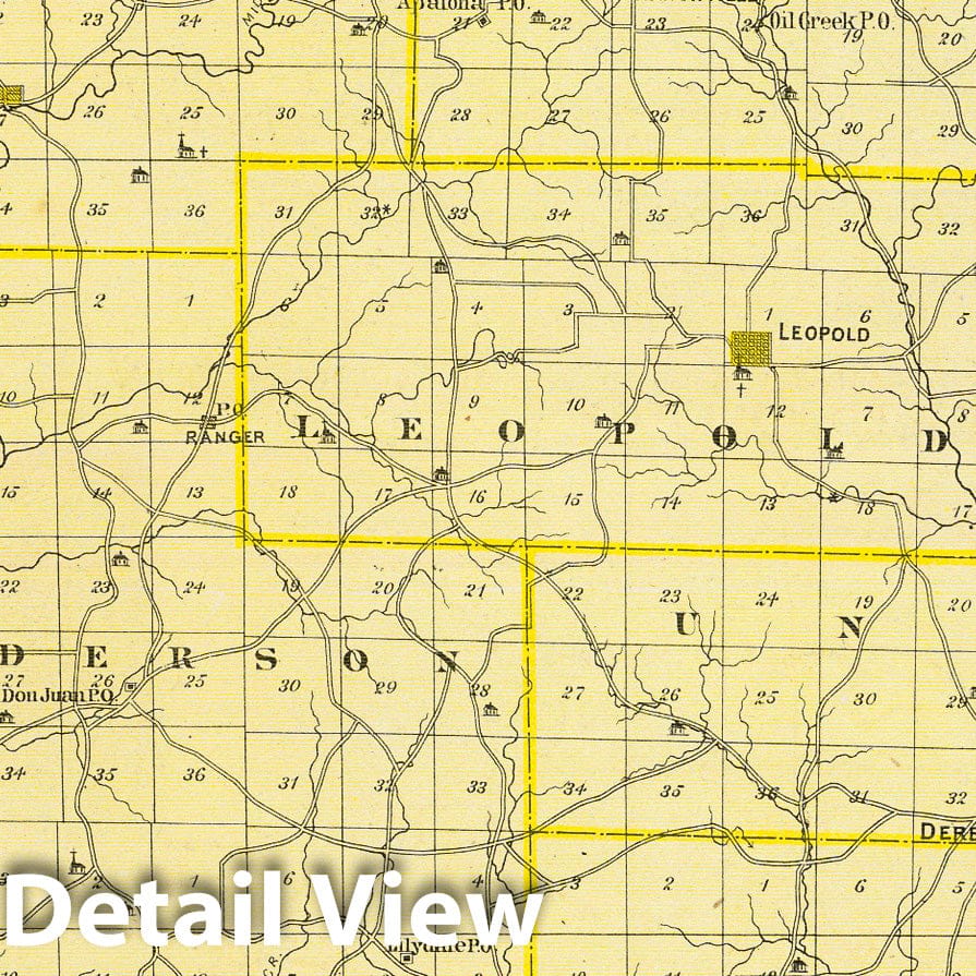 Historic Map : 1876 Map of Perry County. - Vintage Wall Art