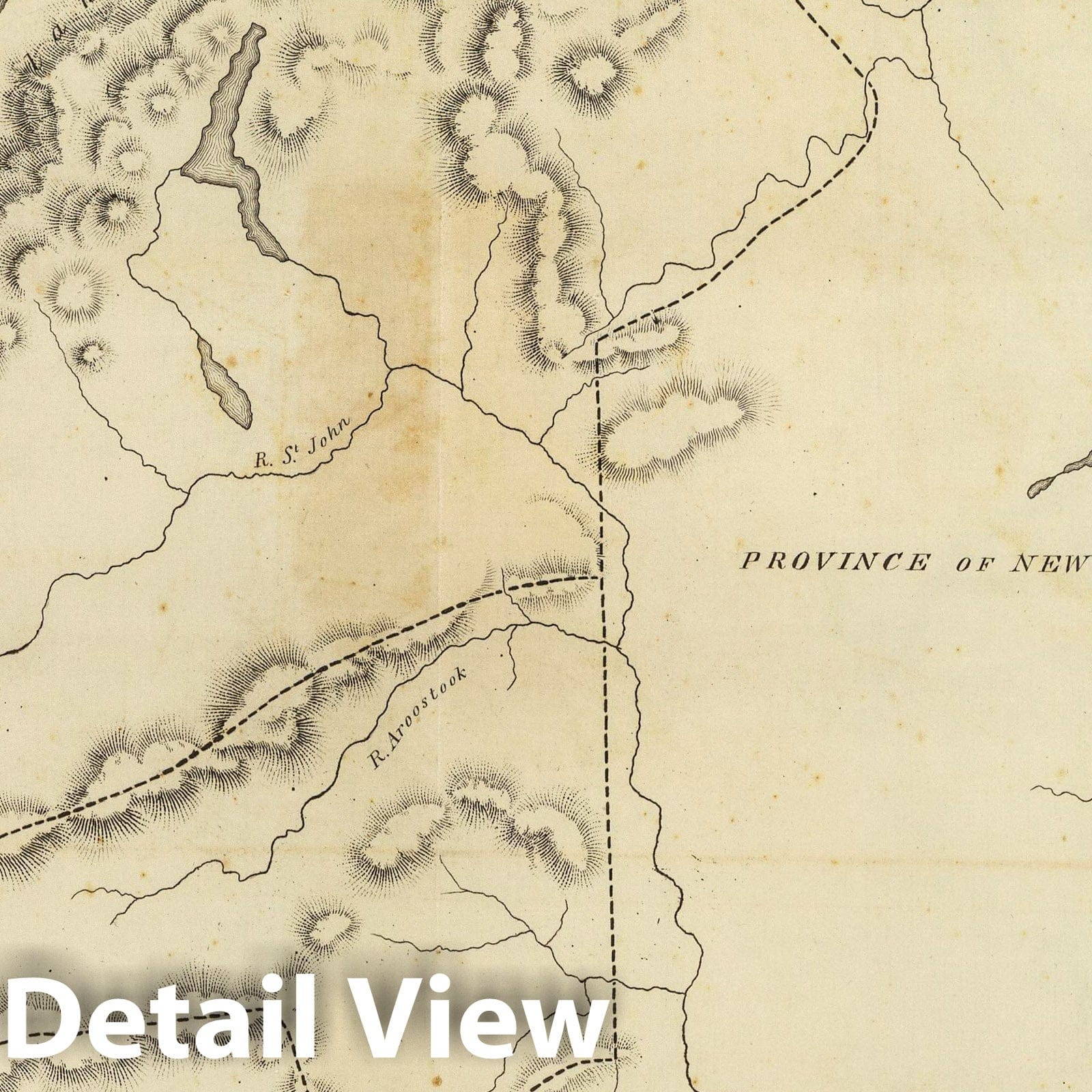 Maine, Quebec, and New Brunswick - Geologic Map, 1829 - Historical Map Print