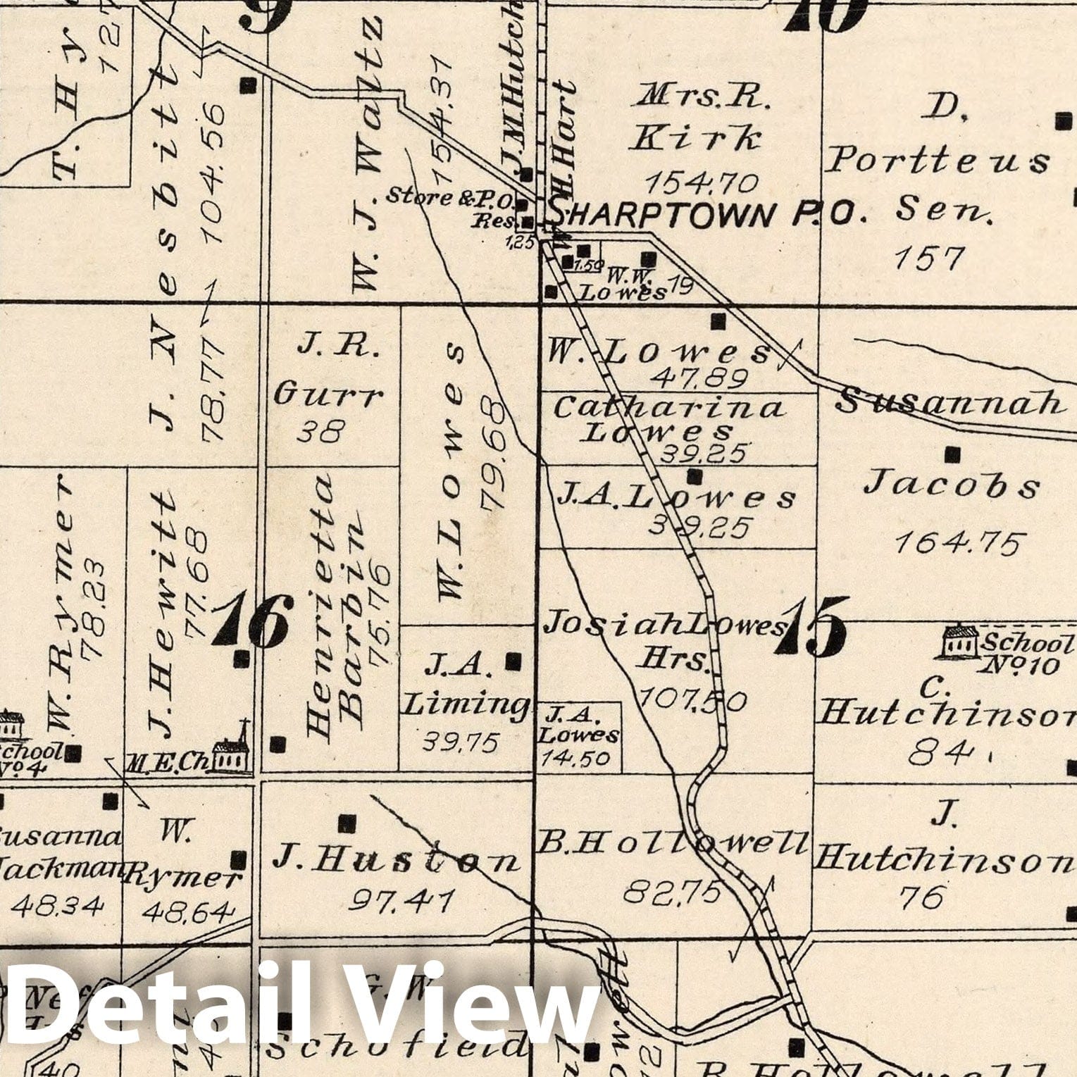 White Water Township, Franklin County, Indiana - Property Map, 1882
