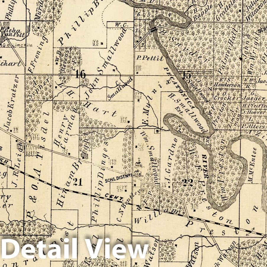 Harlem Township, Stephenson County, Illinois - Property Map, 1871