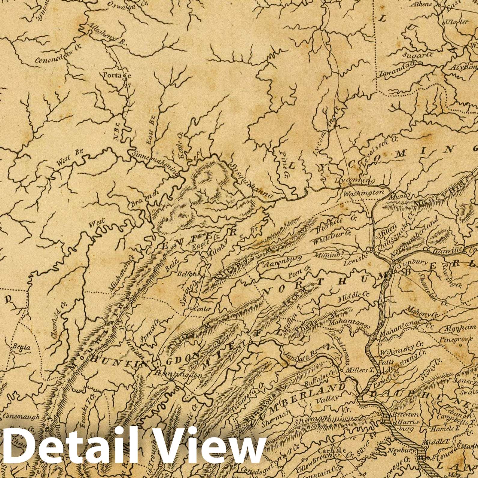 Pennsylvania 1812 Historical Map Print