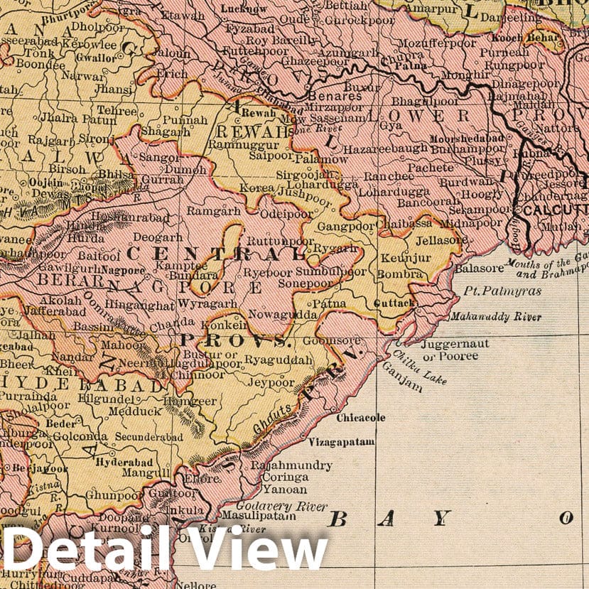 Historic Map : 1883 Indian Empire. - Vintage Wall Art