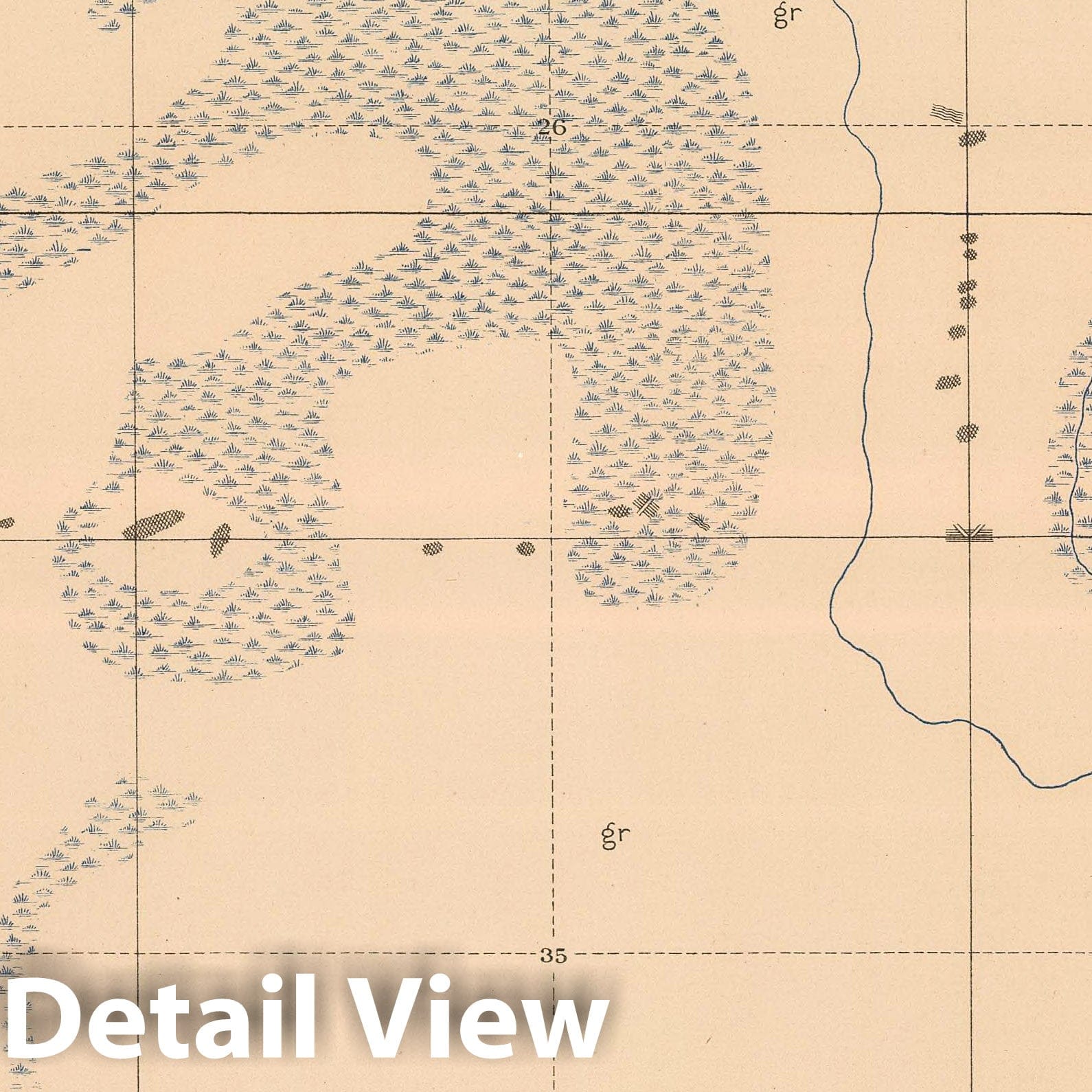 Marquette Iron-Bearing District - Railroad Map, 1896 - Historical Geology Print
