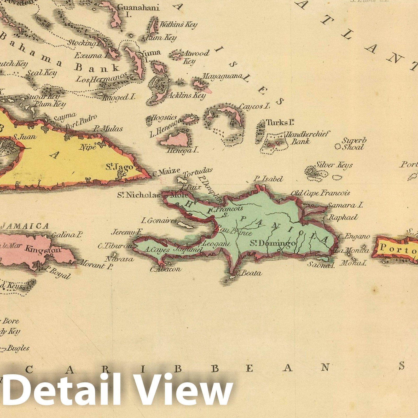 West Indies, 1816 - Historical Map Print