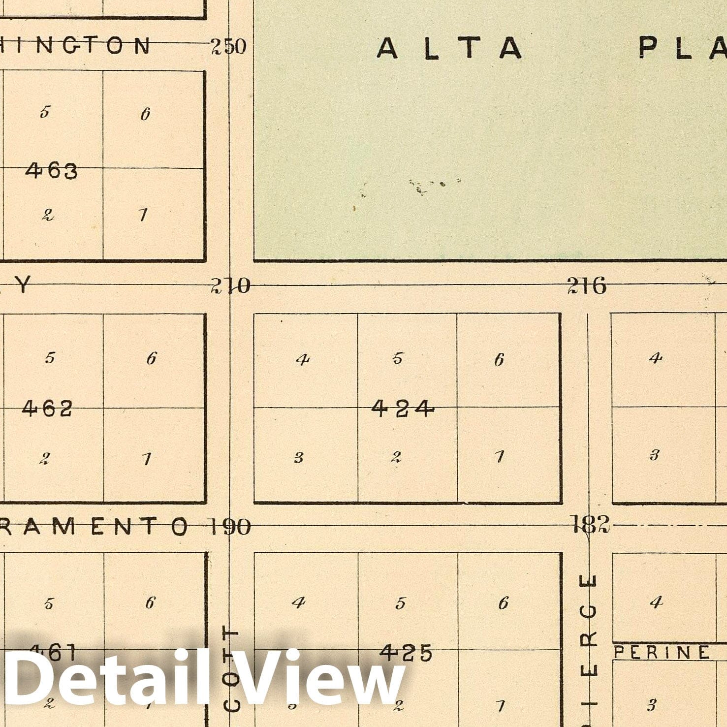 San Francisco, California - Plat No. 22, 1876 - Historical Map Print