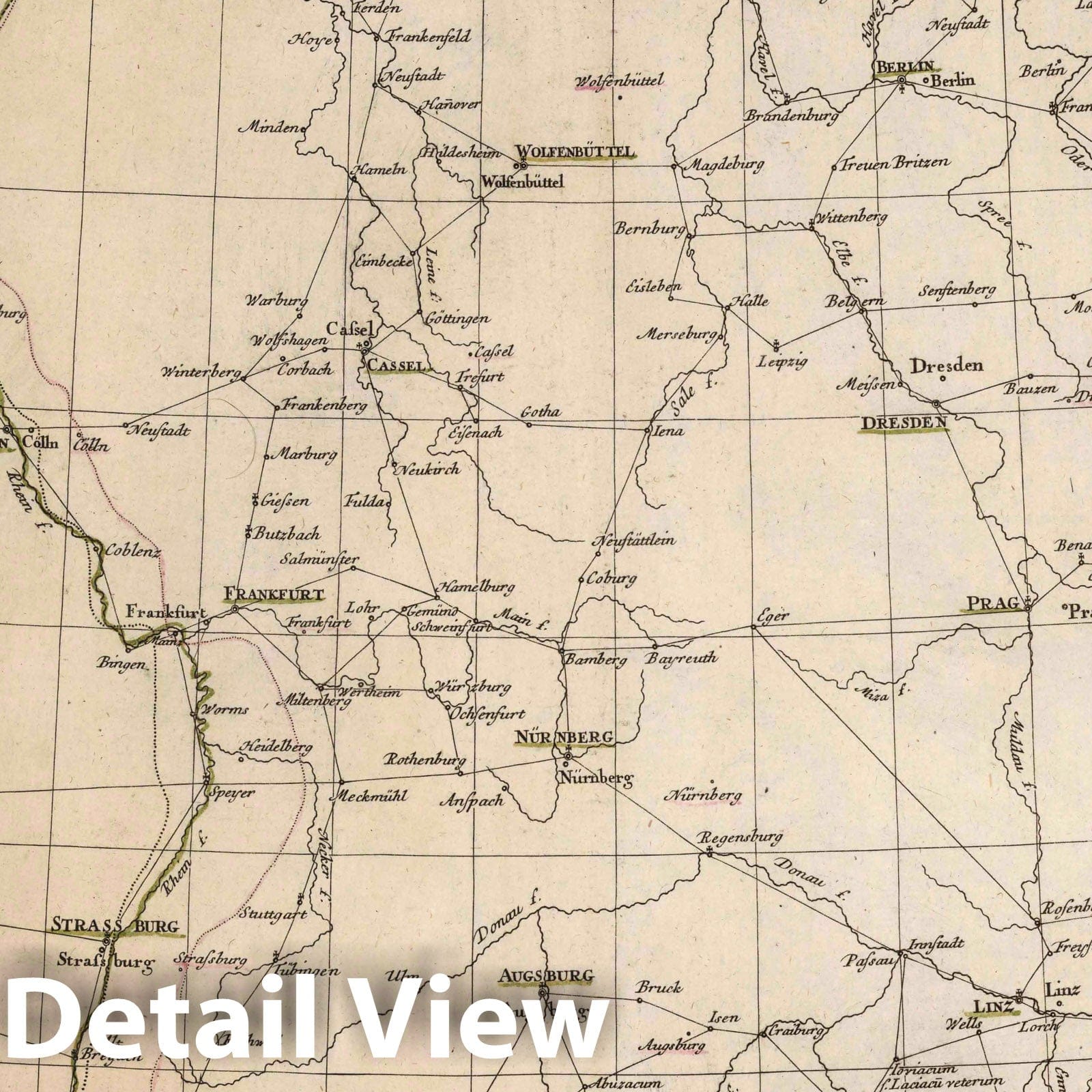 Germany and Austria, 1750 - Historical Map Print