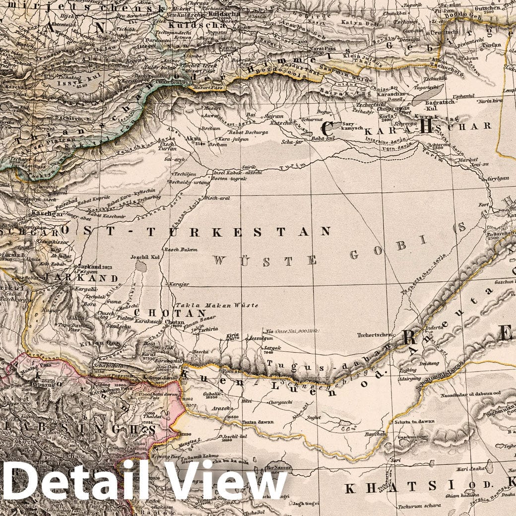 India and Central Asia, Northern Sheet, 1881 - Historical Map Print
