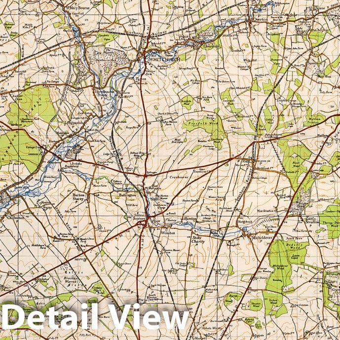 Winchester - Railroad Map, 1945 - Ordnance Survey of Great Britain