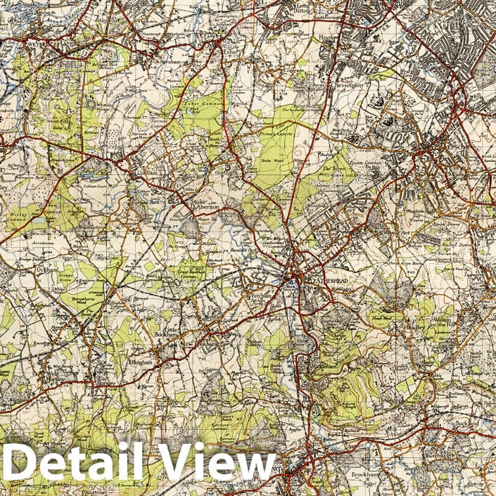 London SW - Railroad Map, 1945 - Ordnance Survey of Great Britain