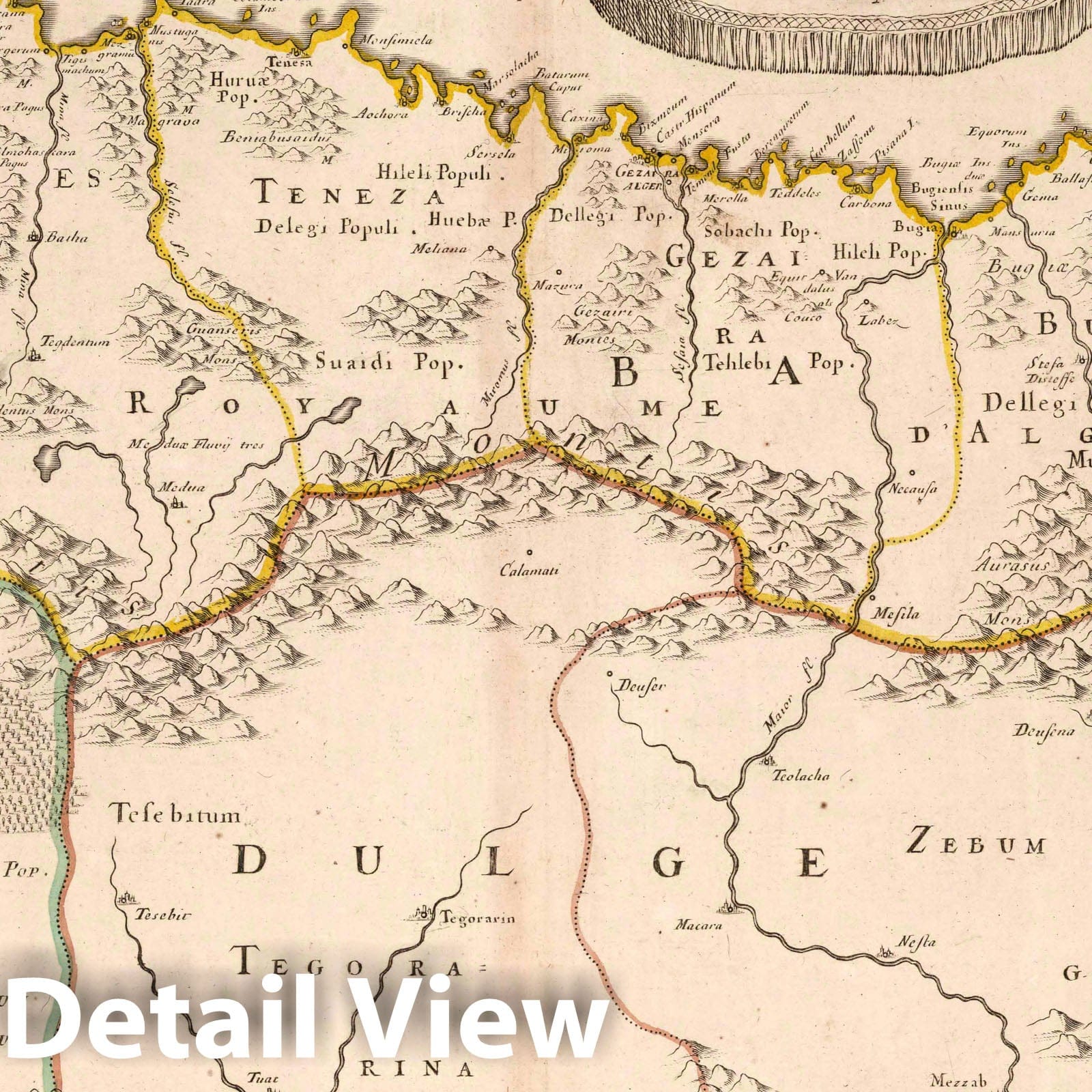 Kingdom of Algiers, 1704 - Historical Map Print