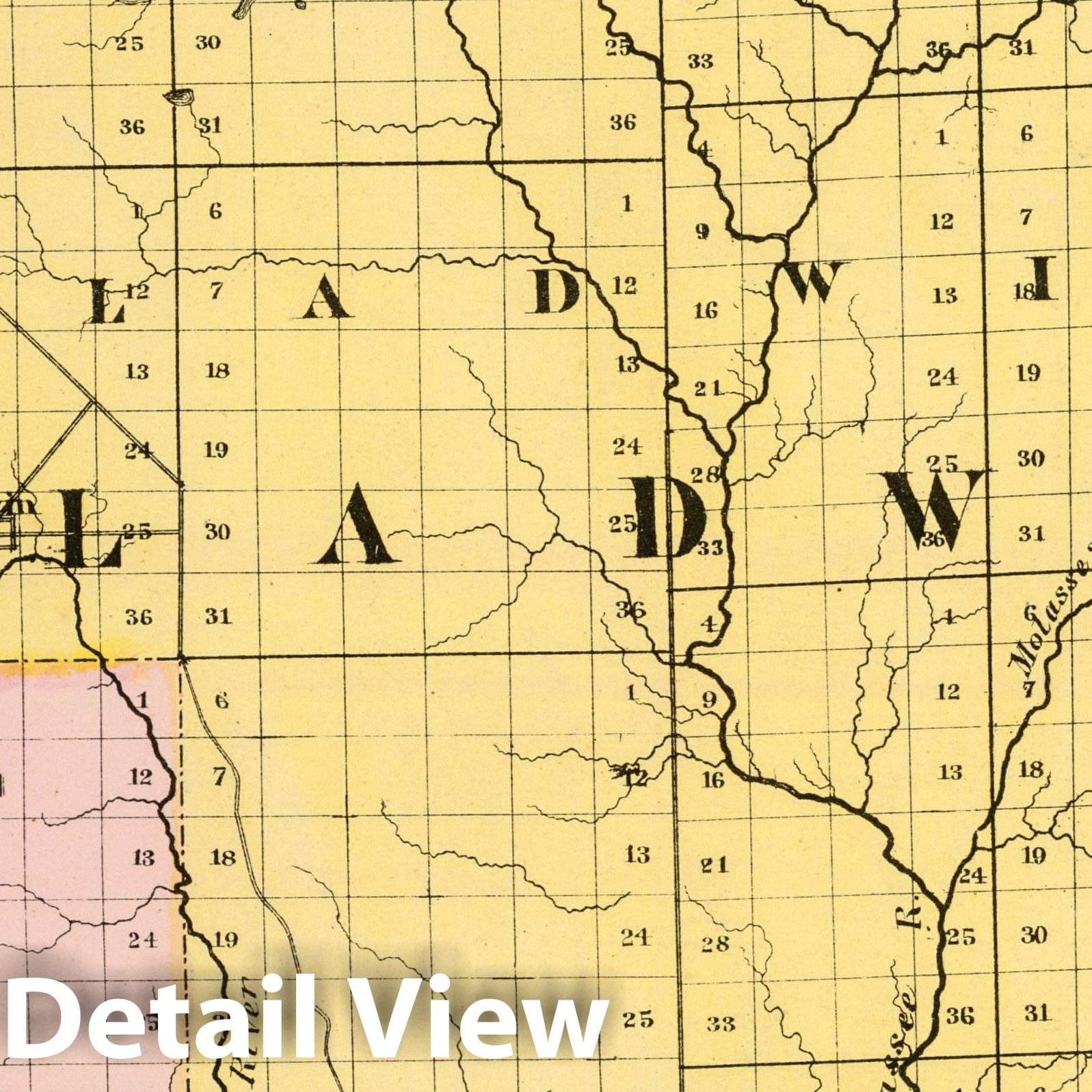 Gladwin County, Michigan - Railroad Map, 1873 - Historical Map Print