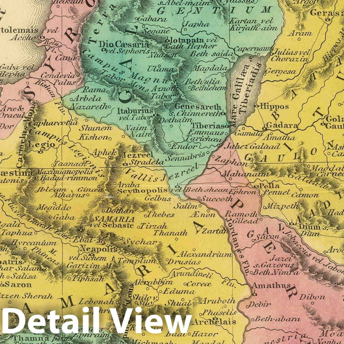 Palestine (Holy Land) 1826 - Historical Map Print