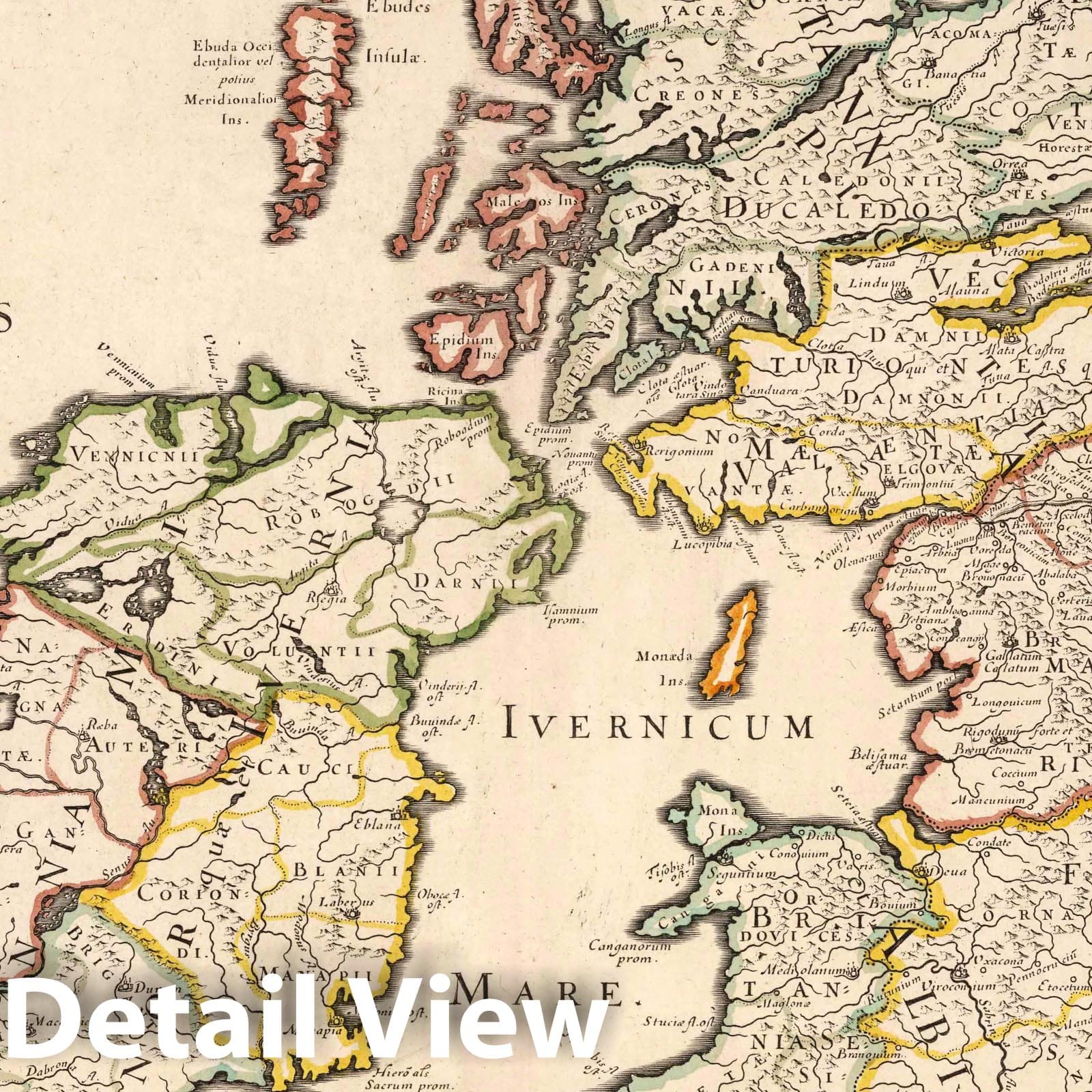 British Isles, 1641 - Historical Map Print from Sanson's Atlas