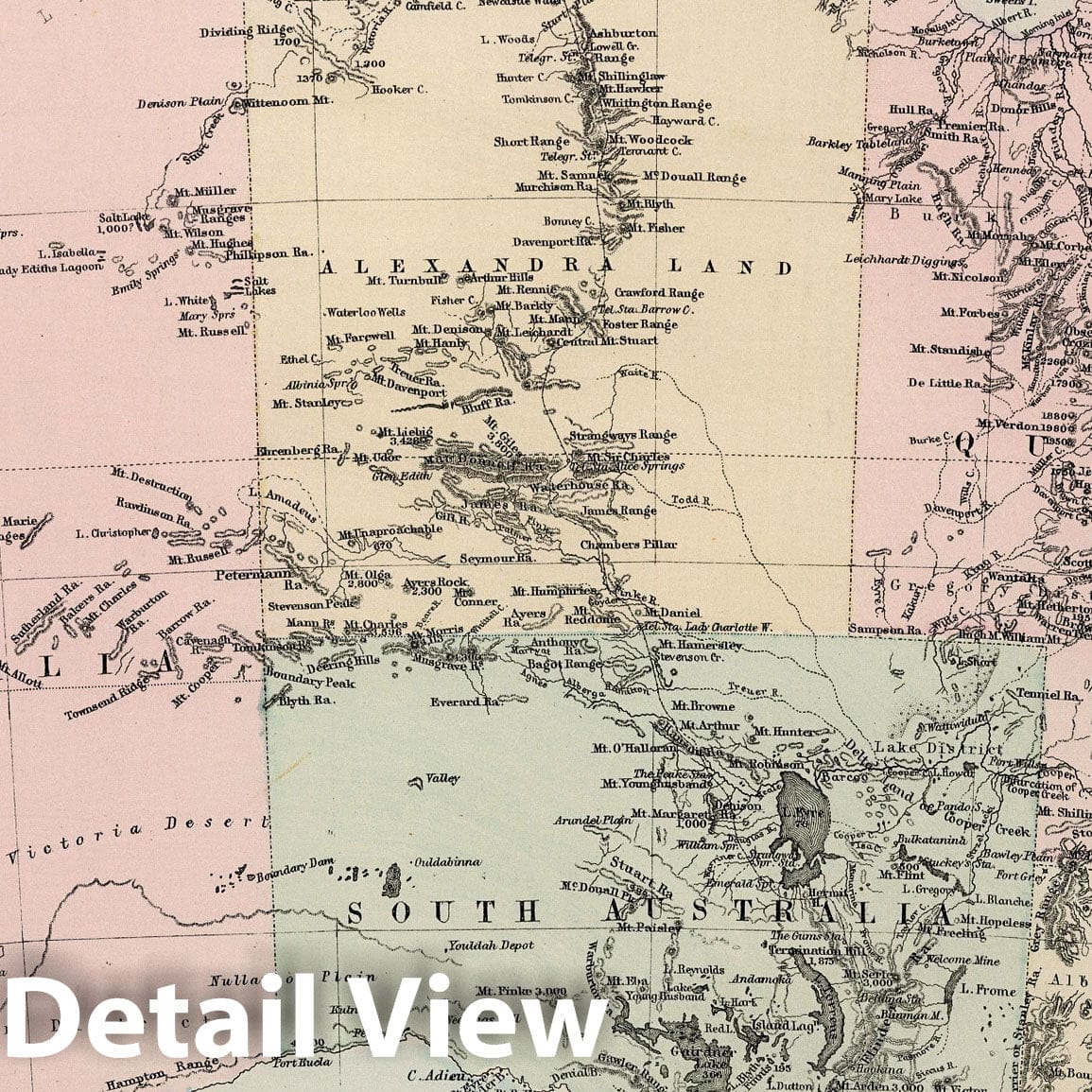 Australia - Railroad Map, 1878 - Historical Map Print