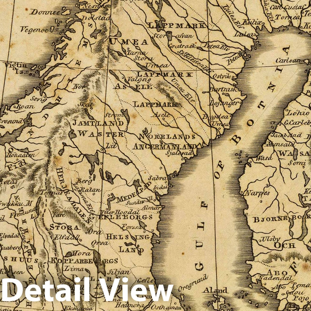 Sweden, Norway, Finland, Denmark 1812 Historical Map Print
