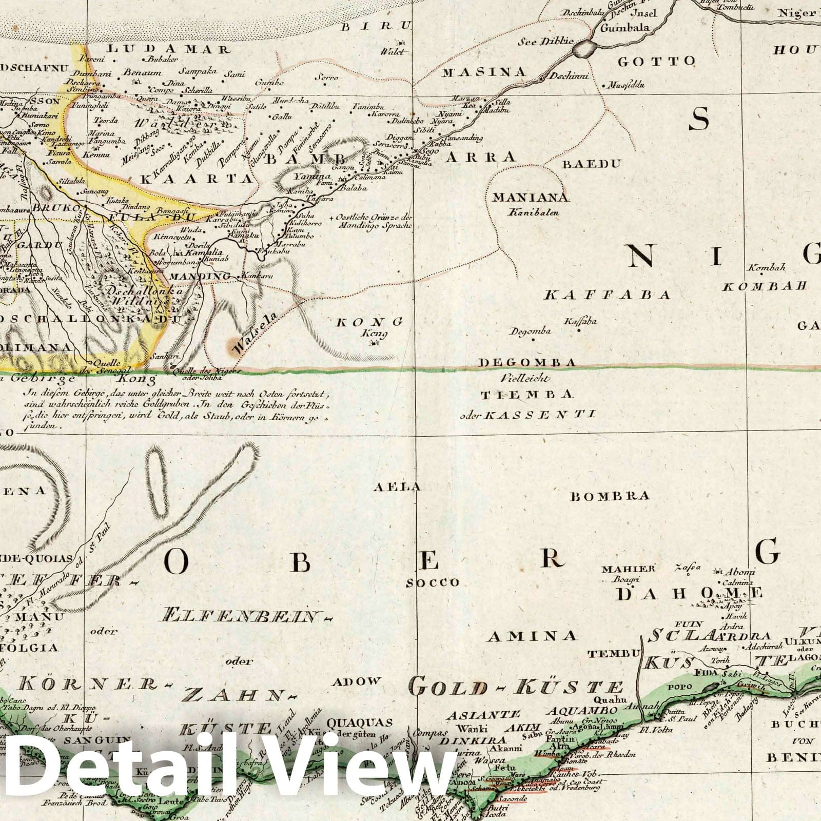 Historic Map : Senegal, West Africa 1817 LI. West Africa. , Vintage Wall Art