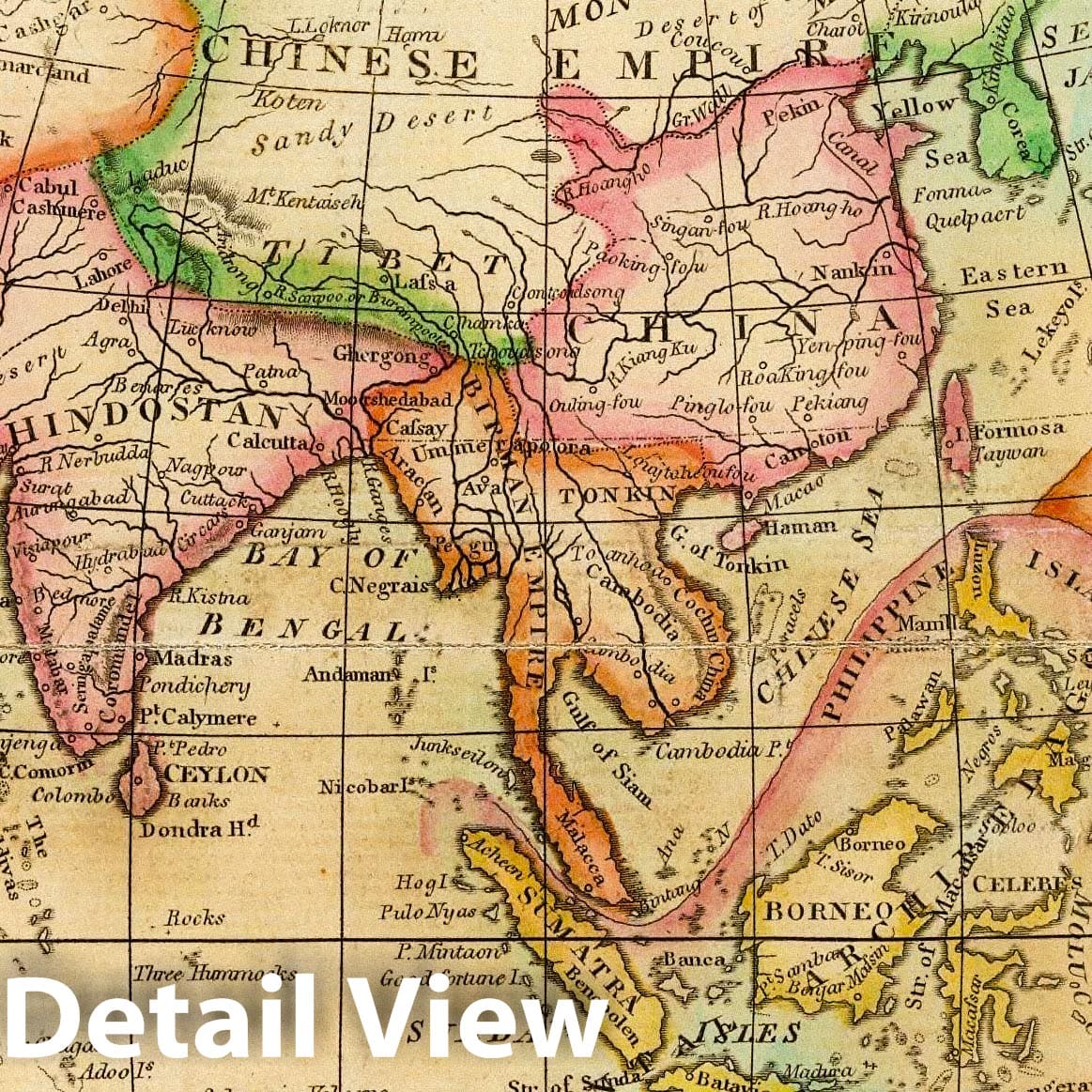 Asia, Australia, and Polynesian Islands, 1820 - Historical Map Reproduction