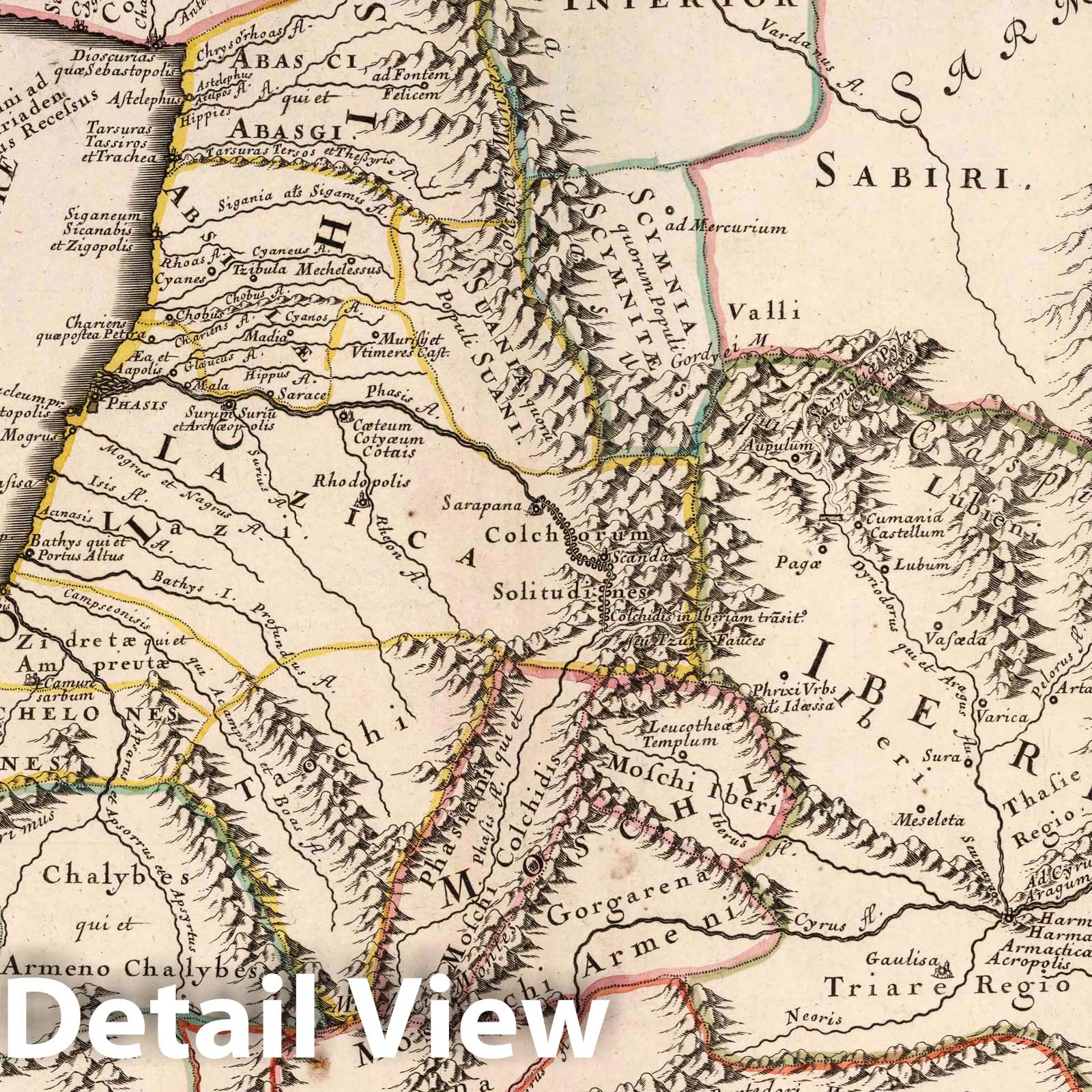 Colchis, Iberia, Albania 1697 - Historical Map Reproduction