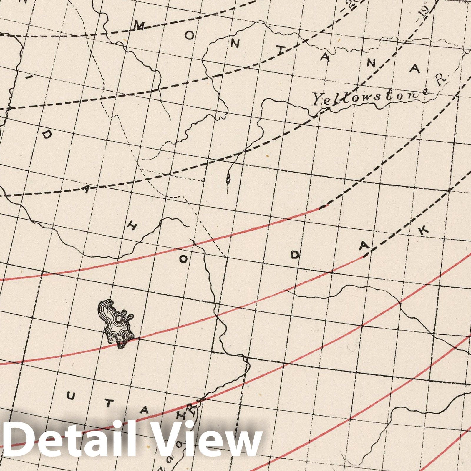 1878 U.S.-Canada Boundary Survey Nautical Chart - 49th Parallel Historical Map Print