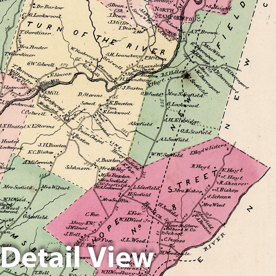 Stamford, Fairfield County, Connecticut - Property Map, 1867