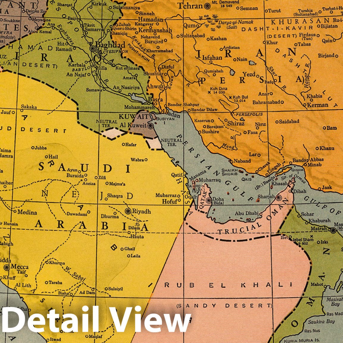 World War II: Southwestern Asia - Railroad Map, 1943