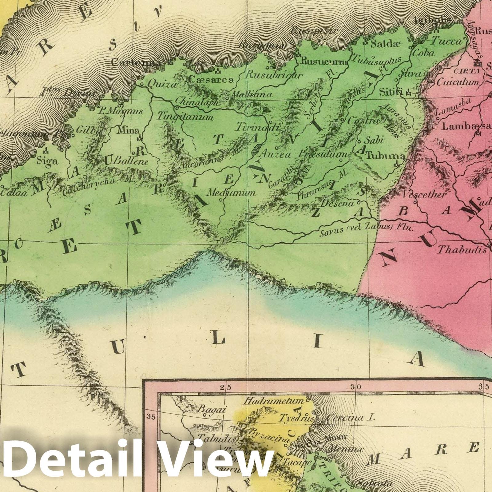 Ancient Africa, 1826 - Historical Map Print