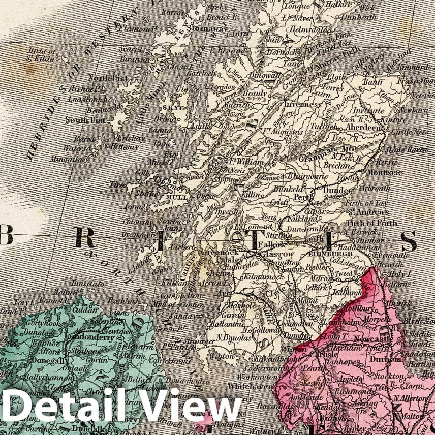 Great Britain and Ireland - Railroad Map, 1873 - Gray's Atlas Historical Reproduction