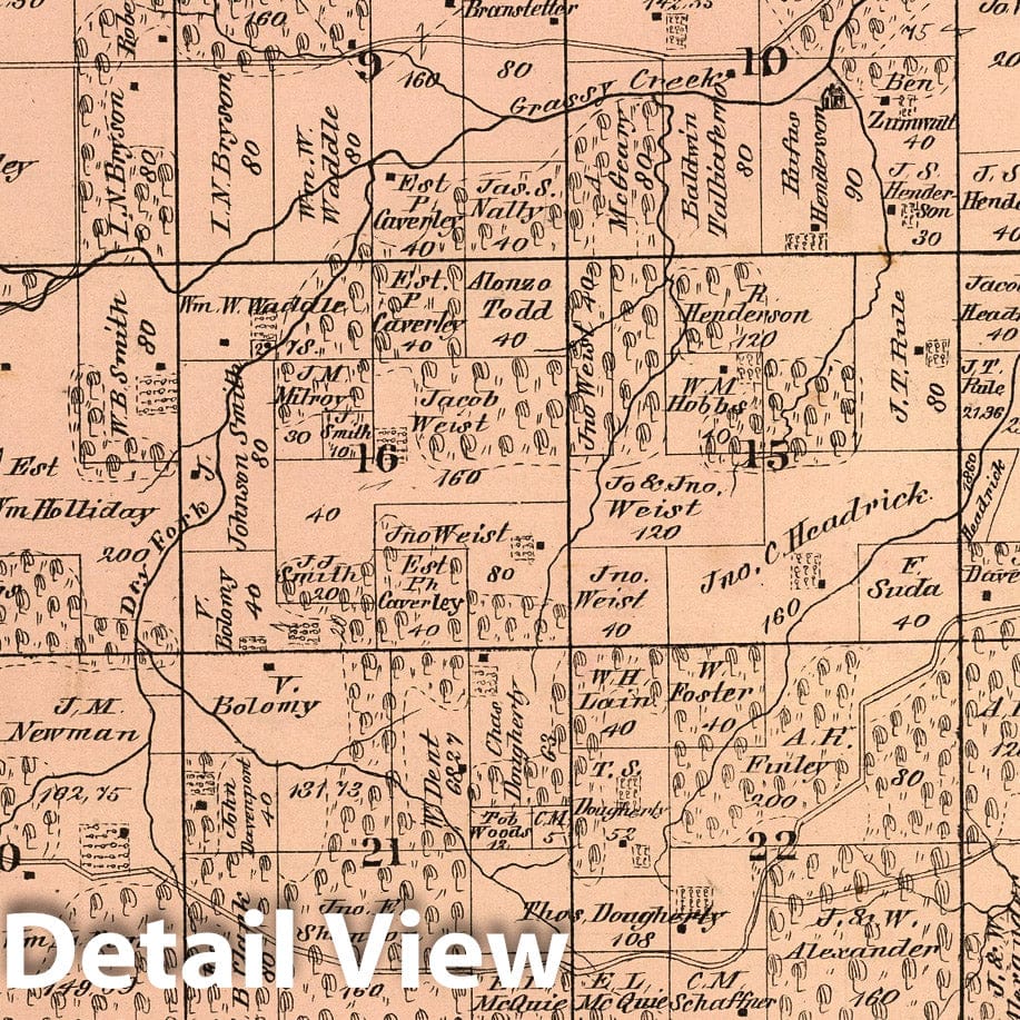Township 54 North, Range 2 West, Pike County, Missouri - Property Map, 1875