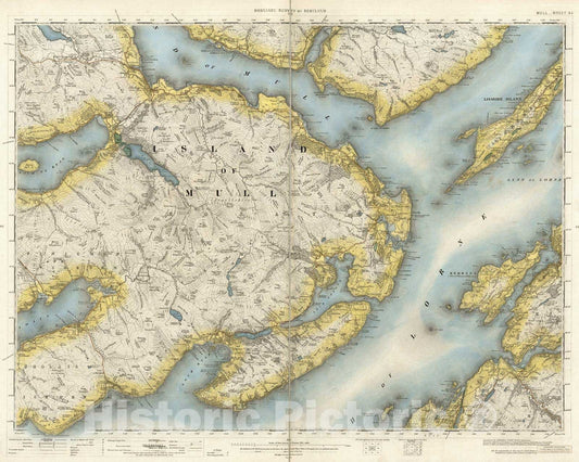 Historic Map : National Atlas - 1896 Volume 2: Sheet 44 - Mull - Vintage Wall Art