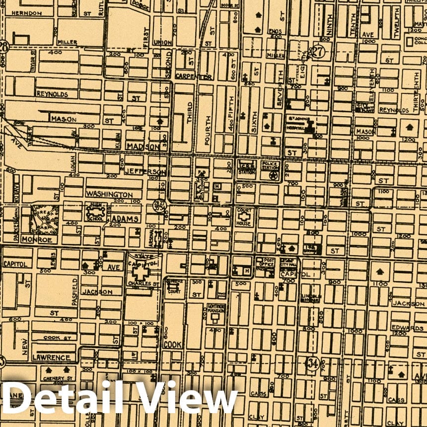 Historic Map : Springfield, Illinois, 