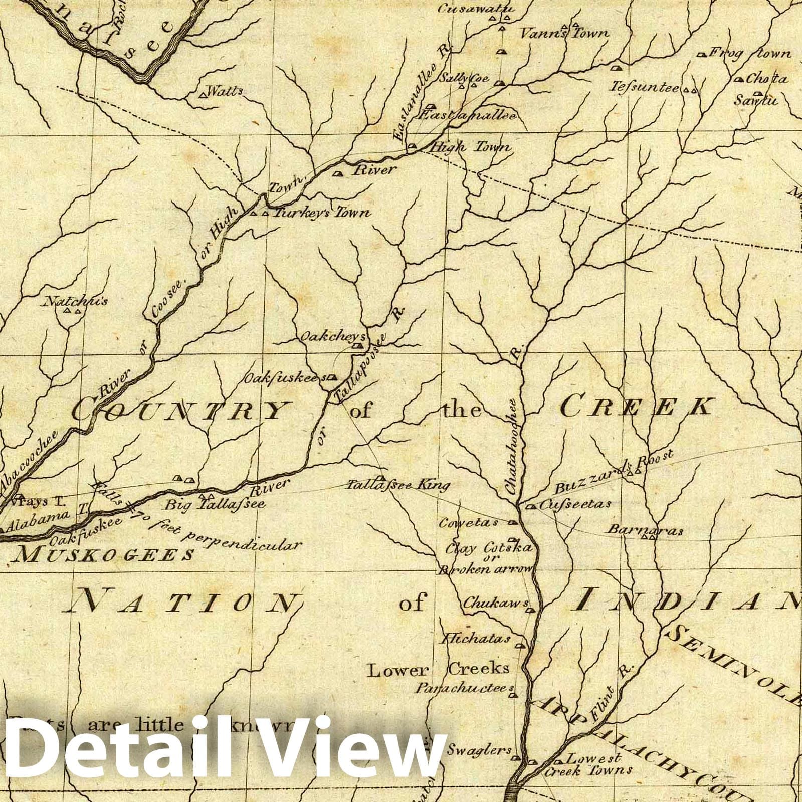 Georgia, 1796 - Historical Map Print from The American Atlas