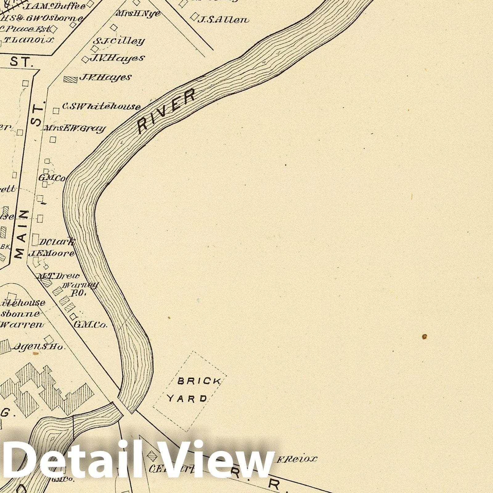 Gonic, Rochester, New Hampshire - Railroad Map, 1892 - Historical Atlas Print