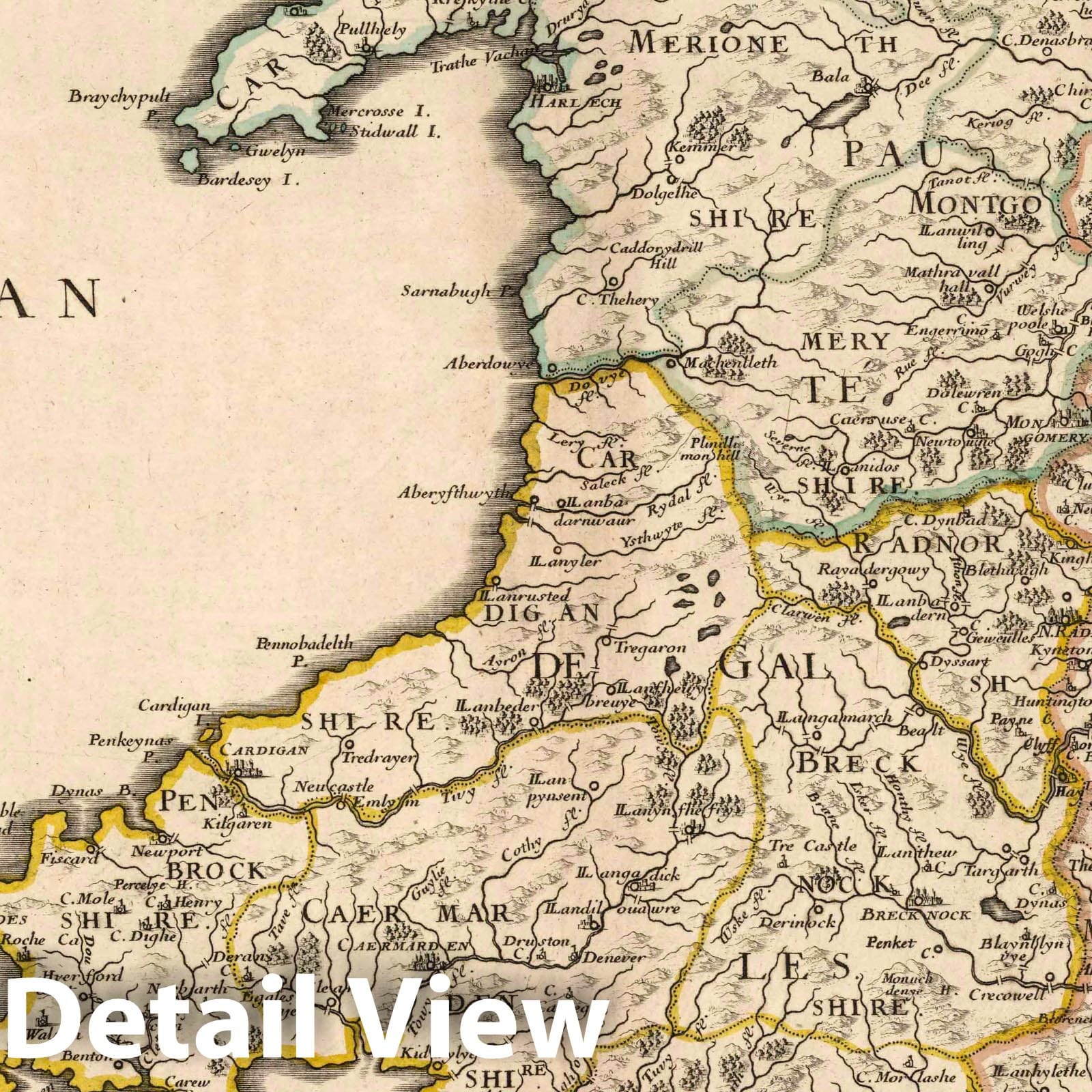 Wales, 1697 - Historical Map Print